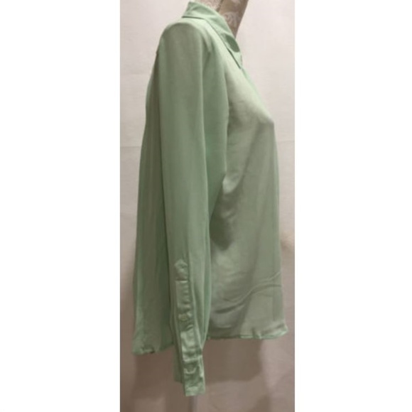 Olive and Oak Long Sleeve Button Shirt Top Size M - Picture 2 of 8